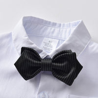 Load image into Gallery viewer, 2 Pieces Set Baby Kid Boys Birthday Party Solid Color Bow Shirts And Rompers Wholesale 22092066
