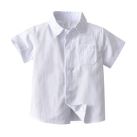 Load image into Gallery viewer, 2 Pieces Set Baby Kid Boys Birthday Party Solid Color Bow Shirts And Rompers Wholesale 22092066
