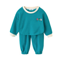 Load image into Gallery viewer, 2 Pieces Set Baby Kid Girls Print Tops And Solid Color Pants Wholesale 22092079
