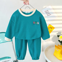 Load image into Gallery viewer, 2 Pieces Set Baby Kid Girls Print Tops And Solid Color Pants Wholesale 22092079
