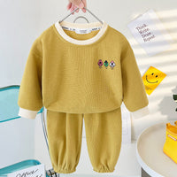 Load image into Gallery viewer, 2 Pieces Set Baby Kid Girls Print Tops And Solid Color Pants Wholesale 22092079
