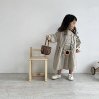 Load image into Gallery viewer, Baby Kid Girls Solid Color Lace Dresses Wholesale 22092091
