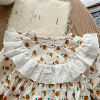 Load image into Gallery viewer, Baby Girls Flower Lace Print Rompers Wholesale 22092099
