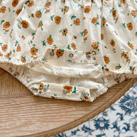 Load image into Gallery viewer, Baby Girls Flower Lace Print Rompers Wholesale 22092099
