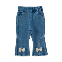 Load image into Gallery viewer, Baby Kid Girls Solid Color Bow Pants Jeans Wholesale 220922298
