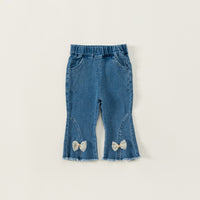 Load image into Gallery viewer, Baby Kid Girls Solid Color Bow Pants Jeans Wholesale 220922298
