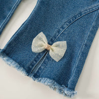 Load image into Gallery viewer, Baby Kid Girls Solid Color Bow Pants Jeans Wholesale 220922298
