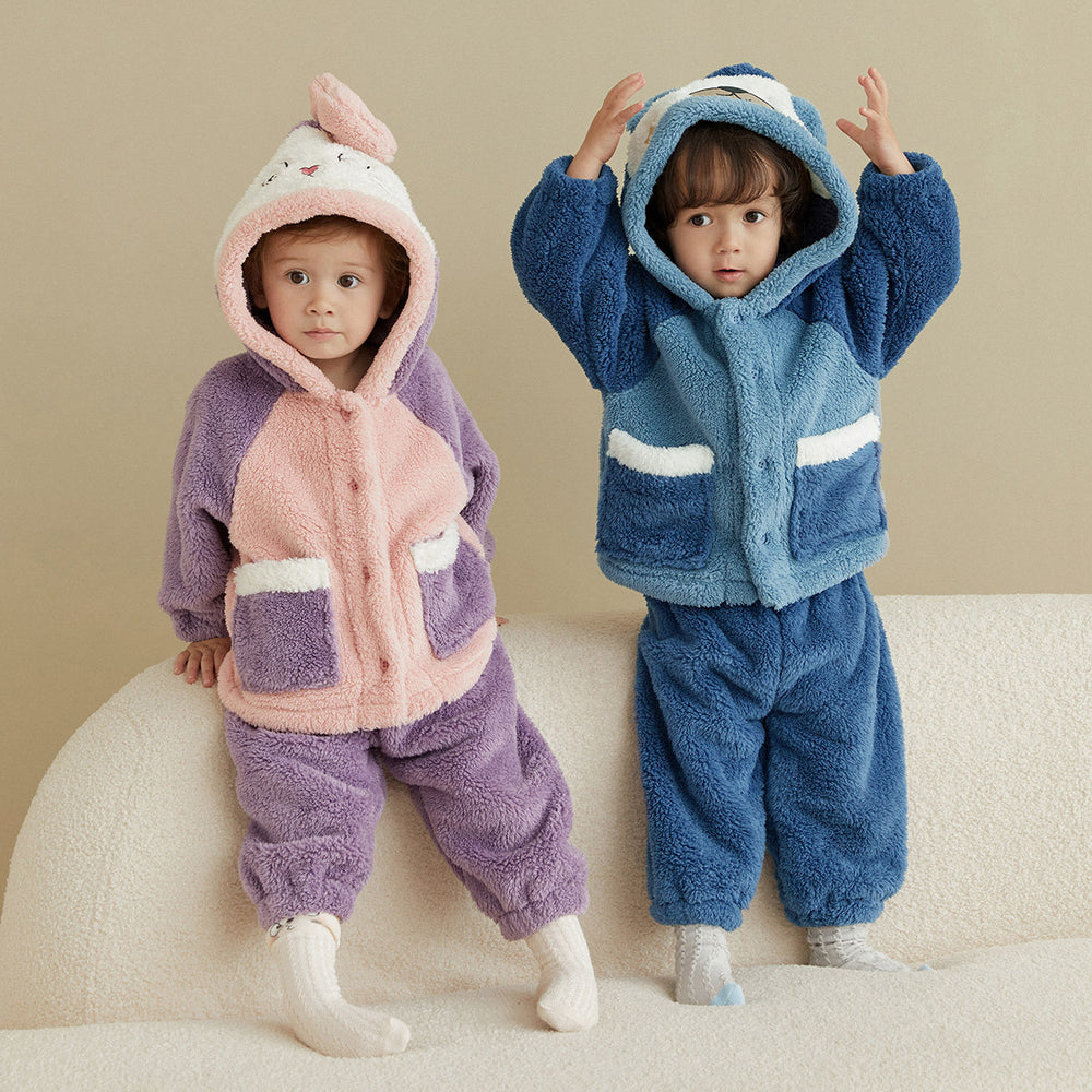 Baby Kid Unisex Color-blocking Cartoon Sleepwears Wholesale 220922354
