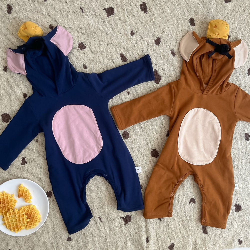 Baby Unisex Color-blocking Cartoon Jumpsuits Wholesale 220922472