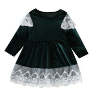 Load image into Gallery viewer, Baby Kid Girls Color-blocking Lace Dresses Wholesale 220922487
