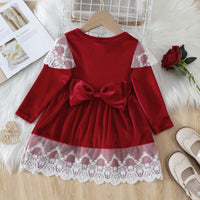 Load image into Gallery viewer, Baby Kid Girls Color-blocking Lace Dresses Wholesale 220922487
