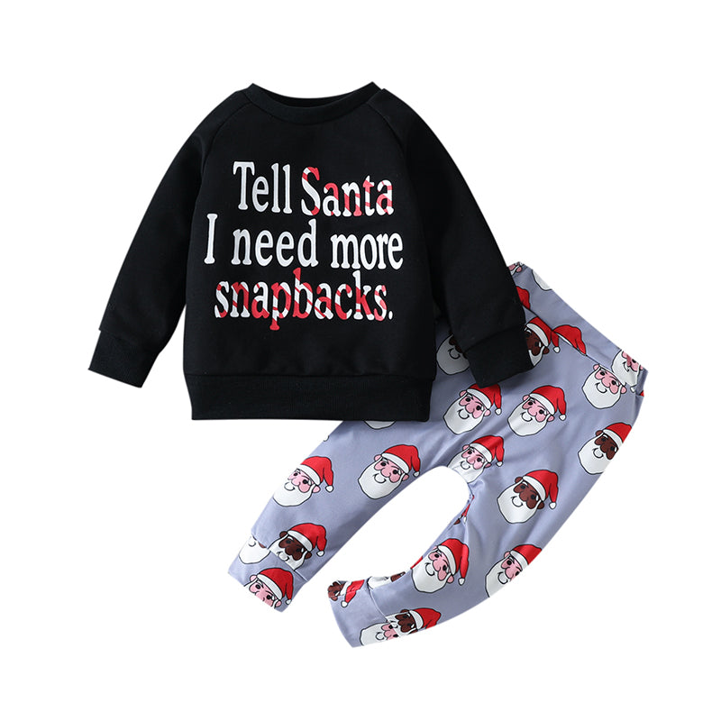 2 Pieces Set Baby Boys Christmas Cartoon Tops And Pants Wholesale 220922530