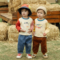 Load image into Gallery viewer, Baby Kid Boys Color-blocking Cartoon Print Tops Wholesale 22092257
