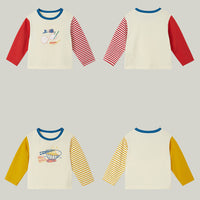 Load image into Gallery viewer, Baby Kid Boys Color-blocking Cartoon Print Tops Wholesale 22092257
