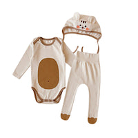 Load image into Gallery viewer, 3 Pieces Set Baby Unisex Dinosaur Animals Cartoon Print Rompers And Pants And Hats Wholesale 220922575
