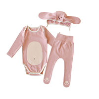 Load image into Gallery viewer, 3 Pieces Set Baby Unisex Dinosaur Animals Cartoon Print Rompers And Pants And Hats Wholesale 220922575
