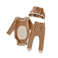 Load image into Gallery viewer, 3 Pieces Set Baby Unisex Dinosaur Animals Cartoon Print Rompers And Pants And Hats Wholesale 220922575
