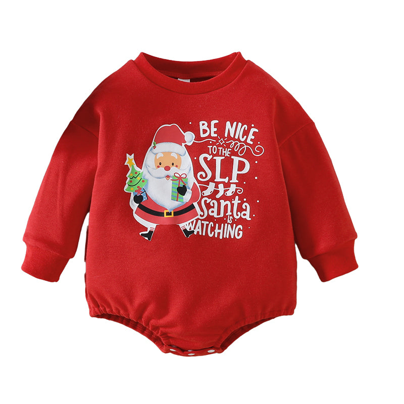 Baby Unisex Letters Cartoon Print Christmas Rompers Wholesale 220922576