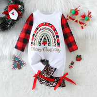 Load image into Gallery viewer, Baby Unisex Letters Cartoon Print Christmas Jumpsuits Wholesale 220922622
