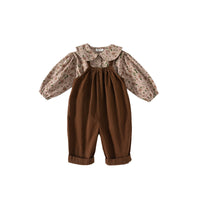 Load image into Gallery viewer, 2 Pieces Set Baby Kid Girls Flower Print Tops And Solid Color Jumpsuits Wholesale 220922648
