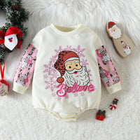 Load image into Gallery viewer, Baby Girls Letters Color-blocking Cartoon Christmas Rompers Wholesale 220922695
