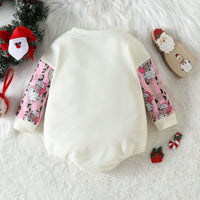 Load image into Gallery viewer, Baby Girls Letters Color-blocking Cartoon Christmas Rompers Wholesale 220922695
