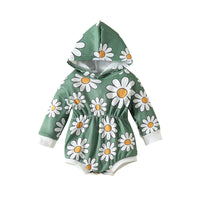 Load image into Gallery viewer, Baby Girls Flower Print Rompers Wholesale 220922701
