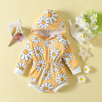 Load image into Gallery viewer, Baby Girls Flower Print Rompers Wholesale 220922701

