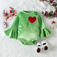 Load image into Gallery viewer, 2 Pieces Set Baby Girls Love heart Embroidered Rompers And Solid Color Pants Wholesale 220922715
