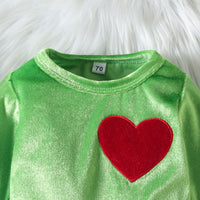 Load image into Gallery viewer, 2 Pieces Set Baby Girls Love heart Embroidered Rompers And Solid Color Pants Wholesale 220922715
