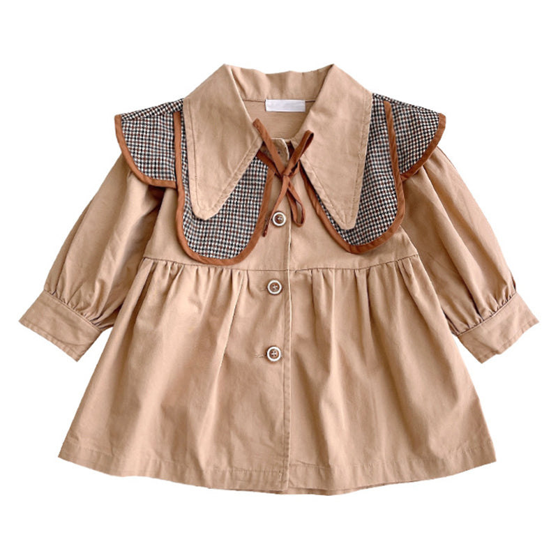 Baby Kid Girls Checked Coats Wholesale 22092293