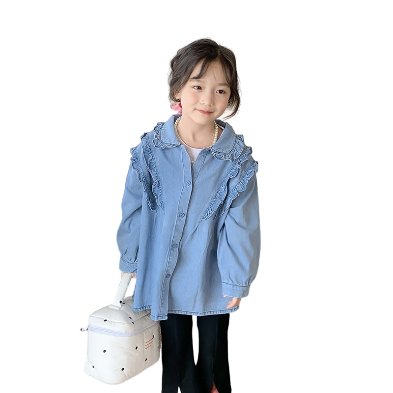 Baby Kid Girls Solid Color Shirts Wholesale 220924152
