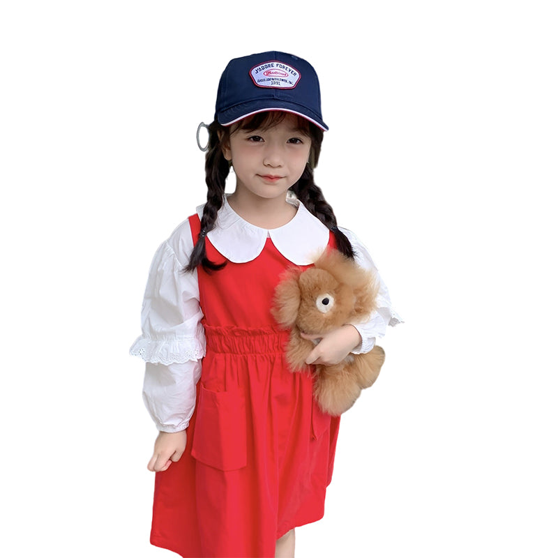 2 Pieces Set Baby Kid Girls Solid Color Blouses And Dresses Wholesale 220924186