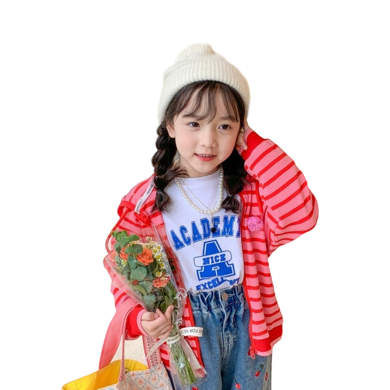 Baby Kid Girls Striped Jackets Outwears Wholesale 220924229