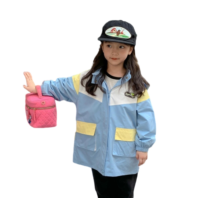 Baby Kid Girls Color-blocking Jackets Outwears Wholesale 220924236