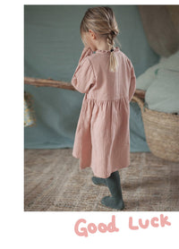 Load image into Gallery viewer, Baby Kid Girls Solid Color Dresses Wholesale 220924252
