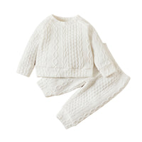 Load image into Gallery viewer, 2 Pieces Set Baby Kid Unisex Solid Color Tops And Pants Wholesale 22092433
