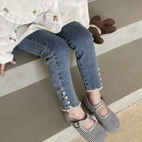 Load image into Gallery viewer, Baby Kid Girls Solid Color Pants Jeans Wholesale 220924356
