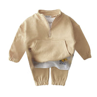 Load image into Gallery viewer, 2 Pieces Set Baby Kid Unisex Solid Color Hoodies Swearshirts And Pants Wholesale 22092440
