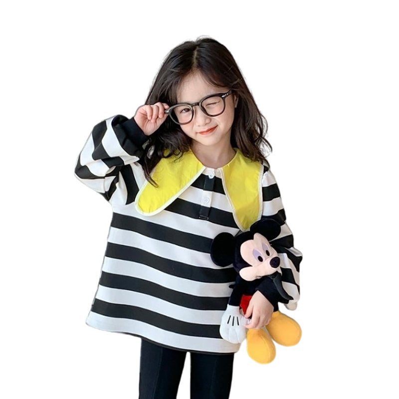 Baby Kid Girls Striped Tops Wholesale 220924453