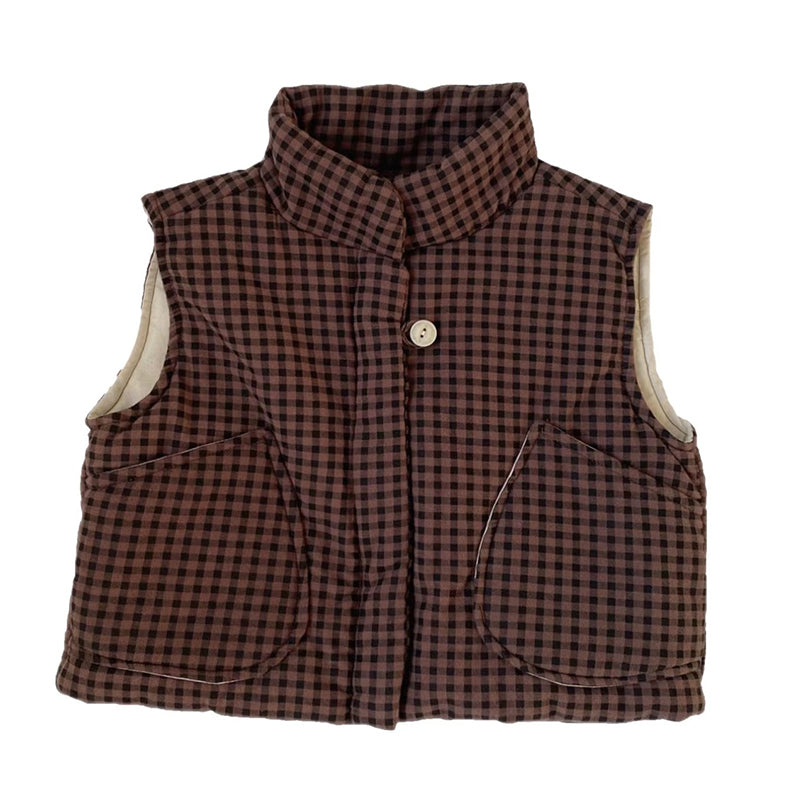 Baby Kid Unisex Checked Vests Waistcoats Wholesale 220924474