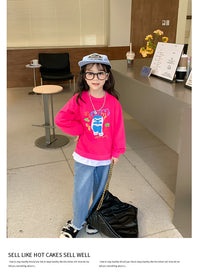 Load image into Gallery viewer, Baby Kid Girls Letters Cartoon Print Hoodies Swearshirts Wholesale 220924482
