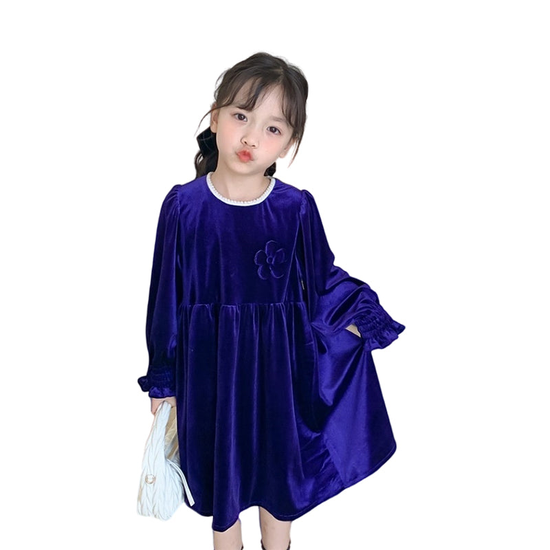 Baby Kid Girls Color-blocking Flower Dresses Wholesale 220924483