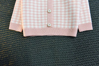Load image into Gallery viewer, 2 Pieces Set Baby Kid Girls Houndstooth Cardigan And Skirts Wholesale 22092710
