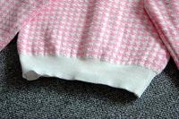 Load image into Gallery viewer, 2 Pieces Set Baby Kid Girls Houndstooth Cardigan And Skirts Wholesale 22092711
