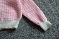 Load image into Gallery viewer, 2 Pieces Set Baby Kid Girls Houndstooth Cardigan And Skirts Wholesale 22092711
