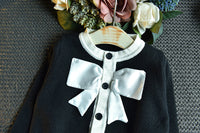 Load image into Gallery viewer, 2 Pieces Set Baby Kid Girls Bow Cardigan And Solid Color Skirts Wholesale 22092715
