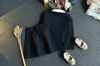 Load image into Gallery viewer, 2 Pieces Set Baby Kid Girls Bow Cardigan And Solid Color Skirts Wholesale 22092715
