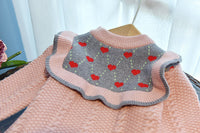 Load image into Gallery viewer, 2 Pieces Set Baby Kid Girls Valentine&#39;s Day Love heart Crochet Sweaters And Skirts Wholesale 220927200
