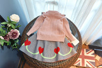 Load image into Gallery viewer, 2 Pieces Set Baby Kid Girls Valentine&#39;s Day Love heart Crochet Sweaters And Skirts Wholesale 220927200
